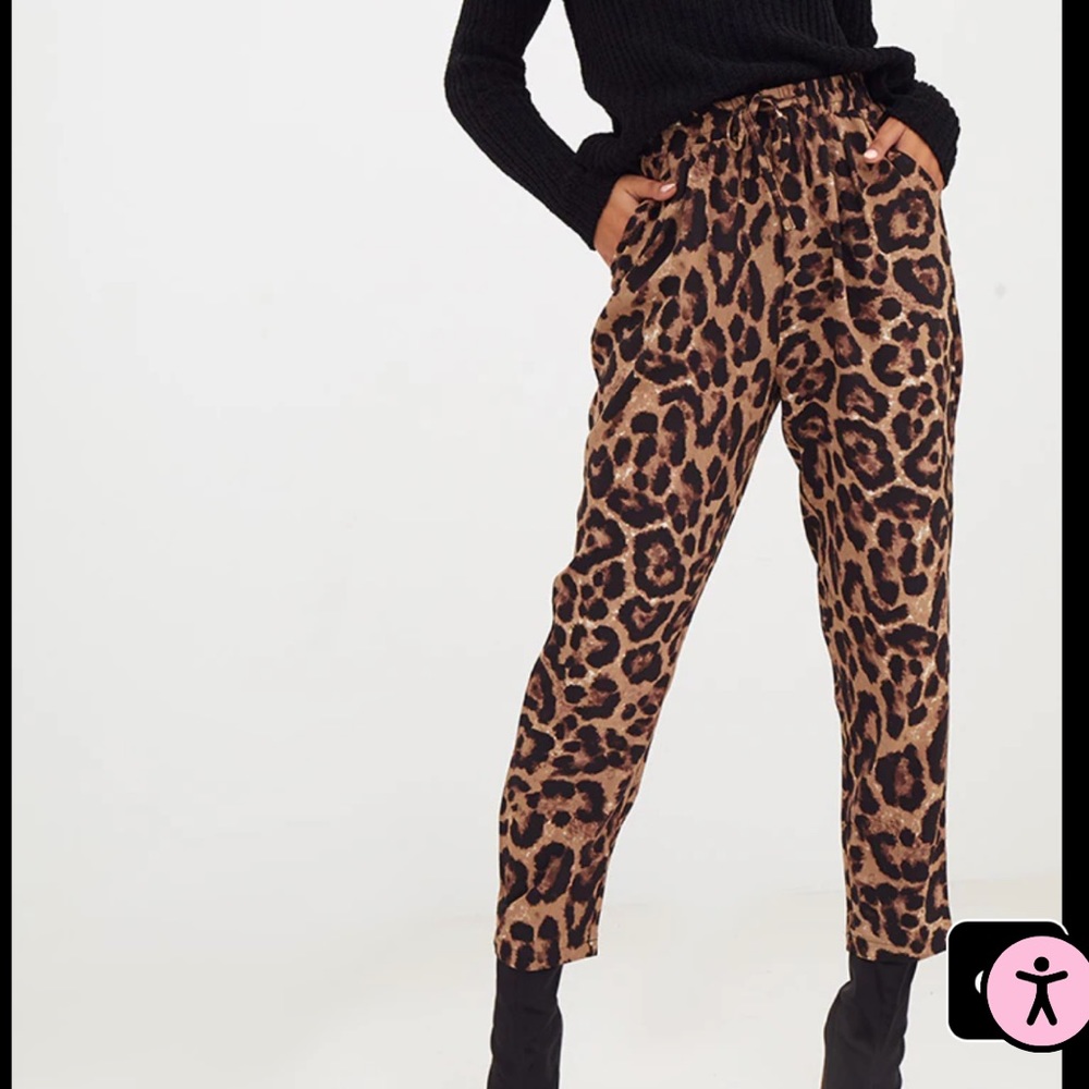 PrettyLittleThing Leopard Trouser w Tags